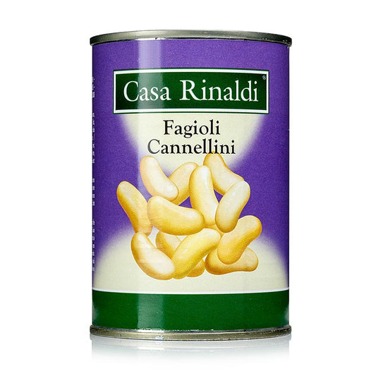 Haricots blancs Cannellini en saumure, idéaux pour accompagner les plats de porc, populaires en Italie