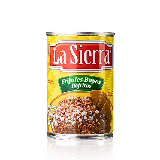 Purée de haricots bruns de grande qualité, assaisonnée d'ail et de diverses épices, idéale pour accompagner les plats de viande ou pour être tartinée sur du pain dans la cuisine mexicaine.