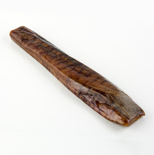 Bottarga di Tonno - Œufs de thon, en un seul morceau, Italie, env100 g, véritable spécialité du sud de l'Italie, salée et séchée, idéale sur des pâtes ou en carpaccio très fin