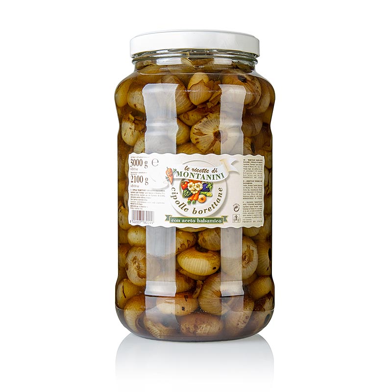 Grand emballage de 3 kg d'oignons marinés au vinaigre balsamique, de Montanini