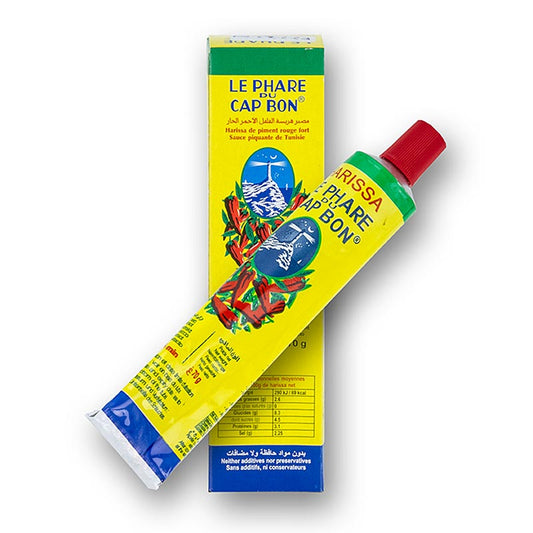 Harissa - Pâte de piments forts, d'ail, d'herbes et d'épices, 70 g - Indispensable pour les amateurs de plats épicés et ingrédient idéal pour le couscous