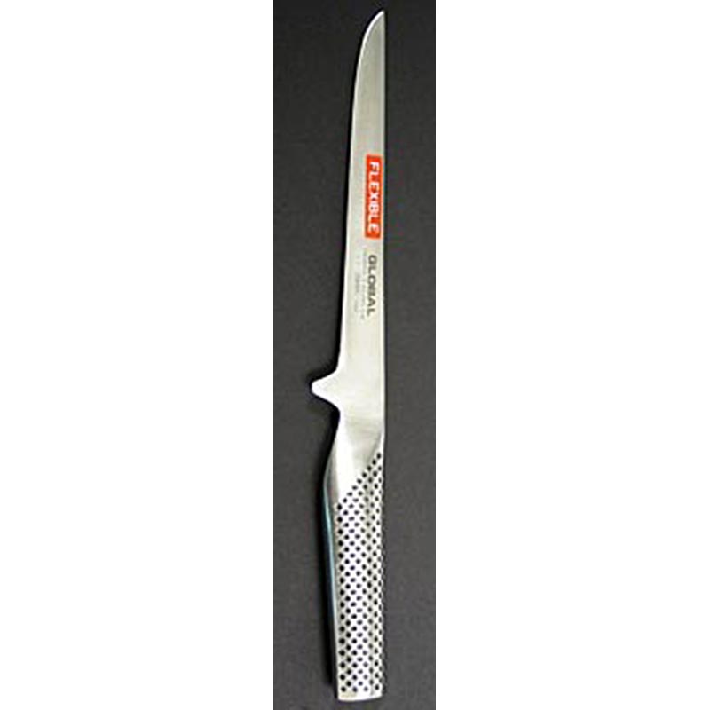 Global G-21 Couteau à désosser, flexible, 16cm, 1 pce - Couteau à désosser de haute qualité en acier au molybdène-vanadium, léger, tranchant et durable, parfait pour désosser les petites volailles, convient aux droitiers et aux gauchers