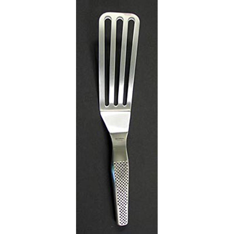 Global GS-26 Spatule à rôtir, droite, 14cm, 1 pc - Spatule en acier inoxydable de 14 cm de qualité supérieure pour répartir, écumer et servir les ingrédients avec précision, avec poignée ergonomique pour un contrôle optimal