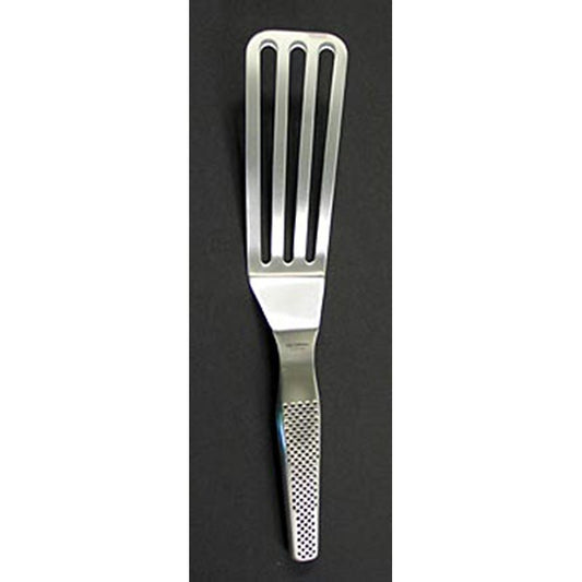 Global GS-26 Spatule à rôtir, droite, 14cm, 1 pc - Spatule en acier inoxydable de 14 cm de qualité supérieure pour répartir, écumer et servir les ingrédients avec précision, avec poignée ergonomique pour un contrôle optimal