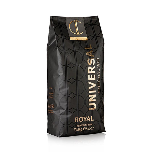Espresso - Universal Royal, 100% Arabica, grains entiers, 1 kg - café de qualité au goût doux, à l'arôme délicat et au parfum intense