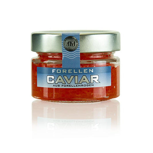 Caviar de truite orange doré, 100 g, obtenu à partir d'œufs de truite femelle, légèrement salé, parfait pour la soupe à la crème aux herbes et comme décoration comestible