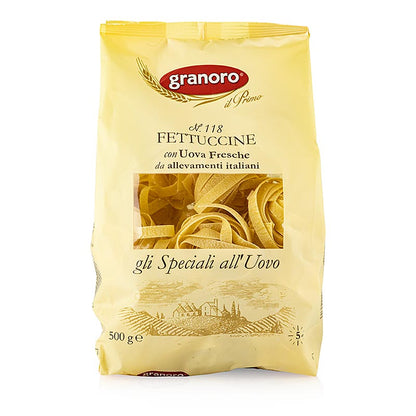 Granoro Fettuccine avec oeuf, nids de pâtes larges, No.118, 500 g