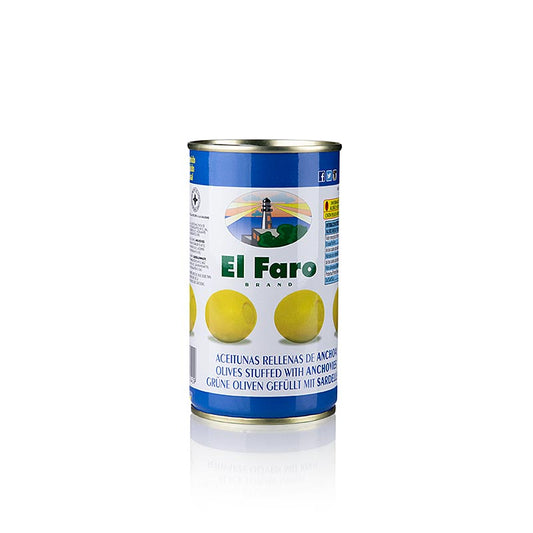 Olives vertes farcies aux anchois, parfaites pour les apéritifs et comme snack de bar