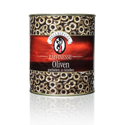 Olives noires en rondelles, noircies et conservées en saumure, 2,85 kg - idéales pour les salades, les pâtes, la baguette et pour garnir les pizzas