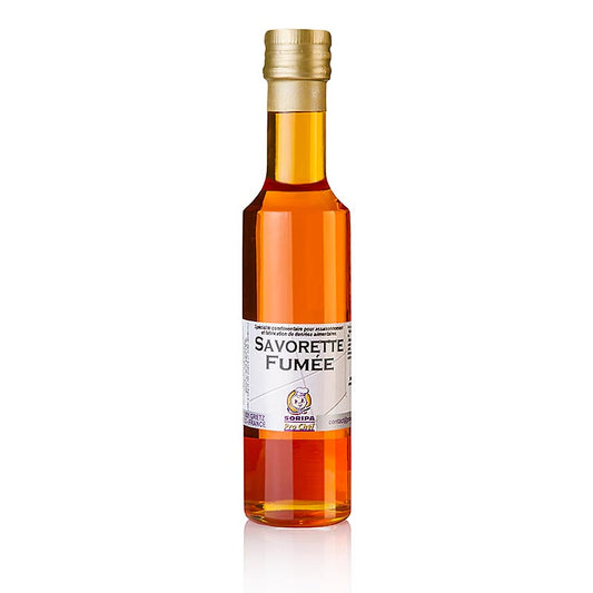 Arôme de fumée dans l'huile - Fumée, Soripa, 250 ml : huile végétale aux arômes puissants de fumée, polyvalente pour les plats de viande et de poisson, convient aux plats chauds et froids