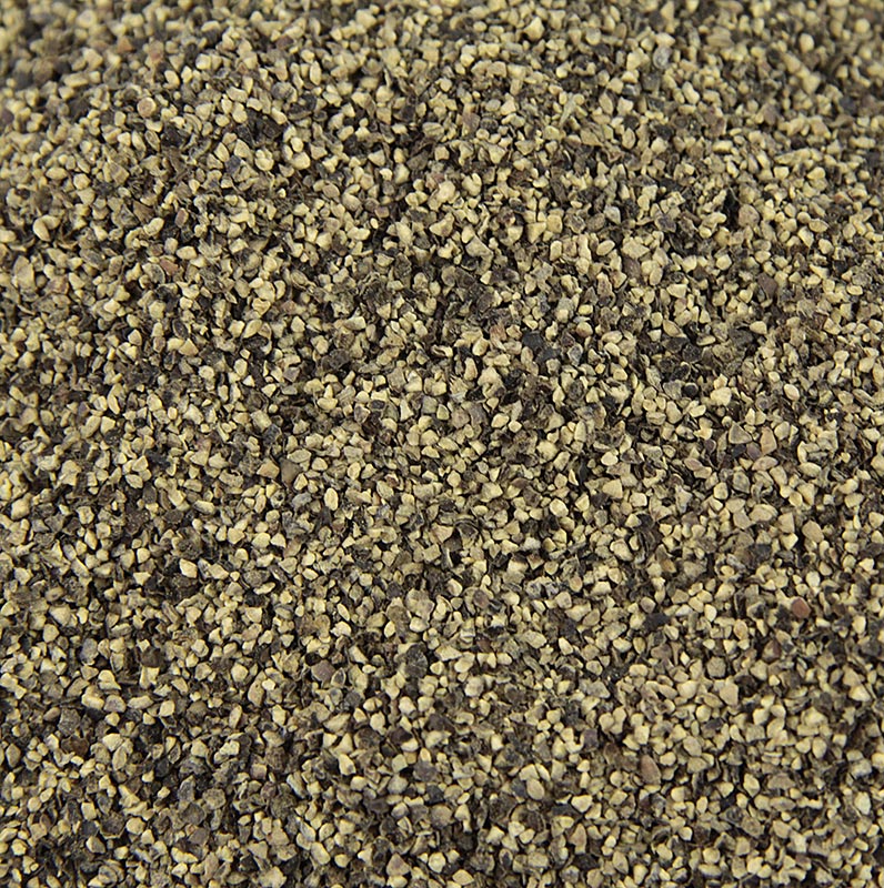 Poivre noir finement moulu en granulés dans un emballage de 1 kg de qualité supérieure pour affiner les plats