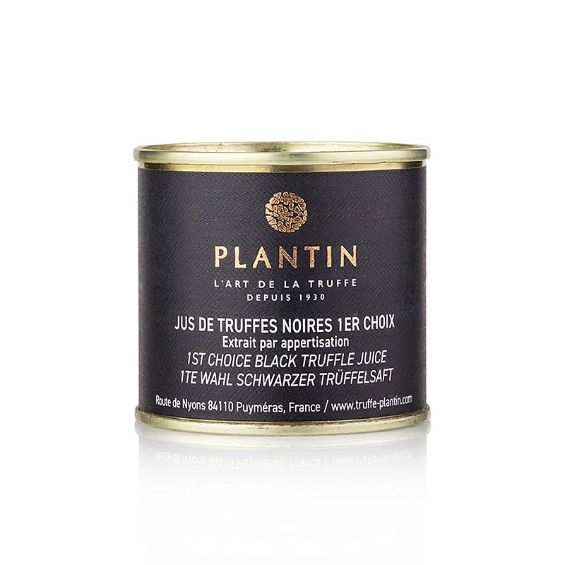 Jus de truffes d'hiver 1er Choix, France, 100 ml - Jus fortement réduit d'eau, d'extraits de truffes et de sel, idéal pour les sauces, les fonds, les pâtés et la cuisine gastronomique Fabriqué à partir de truffes d'hiver des mois de novembre et décembre