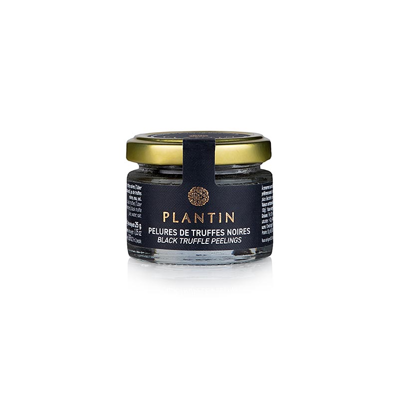 Truffes d'hiver (Tuber Melanosporum) Pélures et tranches de truffes conservées dans du sel et du jus de truffe, idéal pour aromatiser les sauces