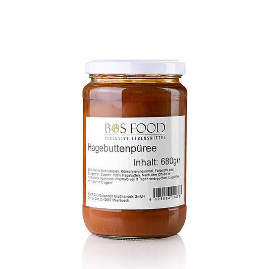 Purée de cynorrhodon finement passée, riche en vitamine C, pour les desserts et les tartes