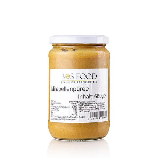 Purée de mirabelles finement passée dans un emballage de 680 g de Püree/Mark - Mirabelle
