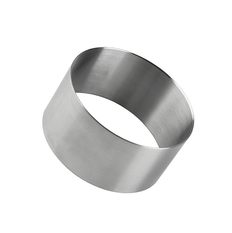 Emporte-pièce en acier inoxydable, lisse, 8 cm de diamètre, 4 cm de hauteur, 1,3 mm d'épaisseur, 1 pièce