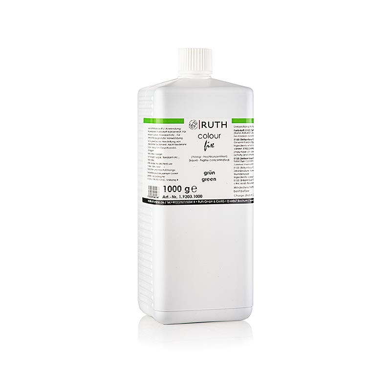 Colorant alimentaire vert liquide, très concentré, résistant à la chaleur jusqu'à 150°C, pour le sucre, la pâte d'amande, le fondant, les confiseries et les gâteaux