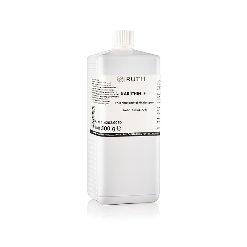 Sorbitol 70%, liquide, contient Karion F, 500 g - Succédané de sucre pour massepain, résistant à la chaleur, empêche la recristallisation