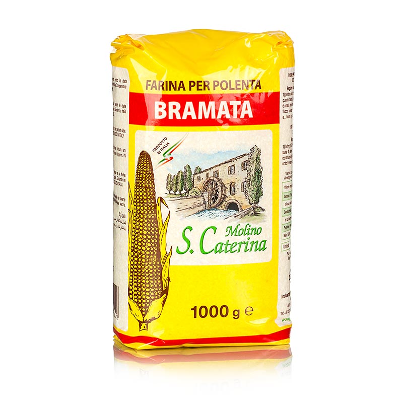 Semoule de maïs grossièrement moulue pour la fabrication de polenta, emballage de 1 kg