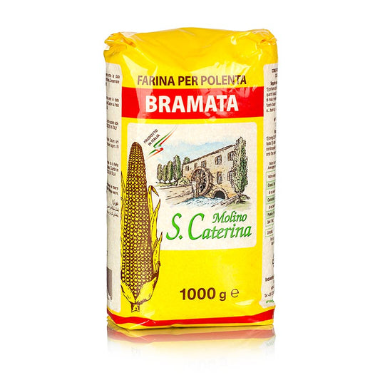 Semoule de maïs grossièrement moulue pour la fabrication de polenta, emballage de 1 kg