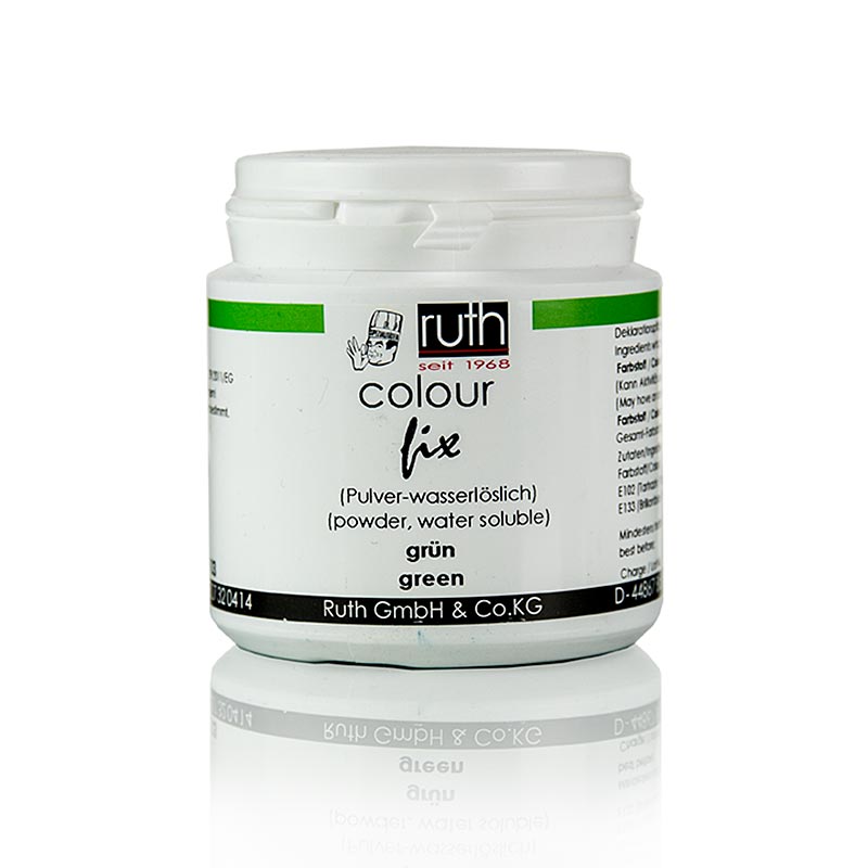 Colorant alimentaire en poudre, vert, soluble dans l'eau, 9103, Ruth, 50 g convient aux travaux de sucre et à l'aérographe