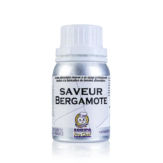 Arôme de bergamote SORIPA - Bergamote, 125 ml : Arôme de haute qualité à base de fruits de bergamote, idéal pour aromatiser les thés, les pâtisseries et les chocolats.