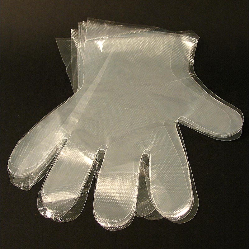 Gants jetables homme en PE/plastique, taille unique, 100 pièces, idéal pour la restauration et la pâtisserie