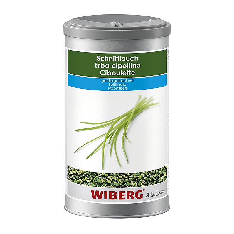 Ciboulette Wiberg lyophilisée, 40 g, goût intense et aromatique, idéale pour les salades, les soupes, les sauces, la viande, la volaille, le poisson, les crustacés, les plats à base d'œufs, les champignons et les légumes.
