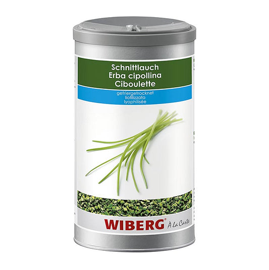 Ciboulette Wiberg lyophilisée, 40 g, goût intense et aromatique, idéale pour les salades, les soupes, les sauces, la viande, la volaille, le poisson, les crustacés, les plats à base d'œufs, les champignons et les légumes.