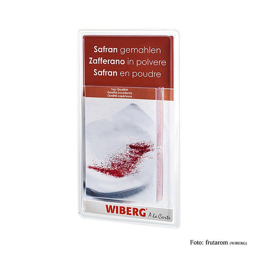 Safran moulu de Wiberg, 4 g, idéal pour le risotto, la paella, les ragoûts de poisson, etc.