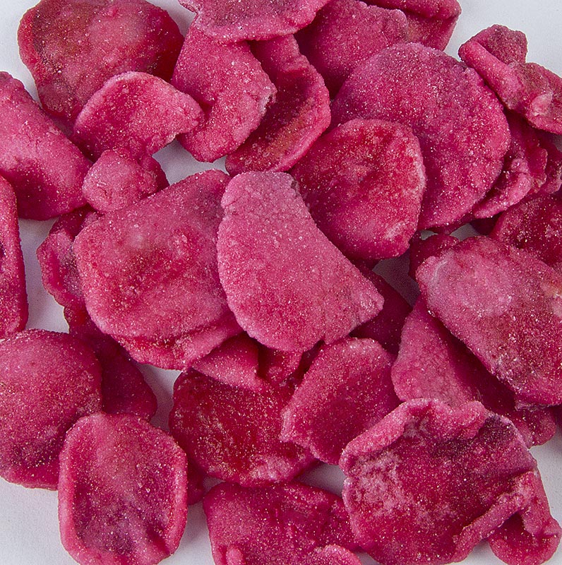 Véritables pétales de rose, rouges, confits, cristallisés, comestibles, 1 kg