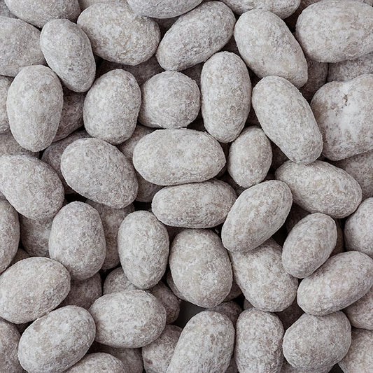 Valrhona Amandes Gianduja, amandes en gianduja, avec sucre en poudre, 2 kg - Délicieuses amandes enrobées de gianduja et légèrement saupoudrées de sucre en poudre
