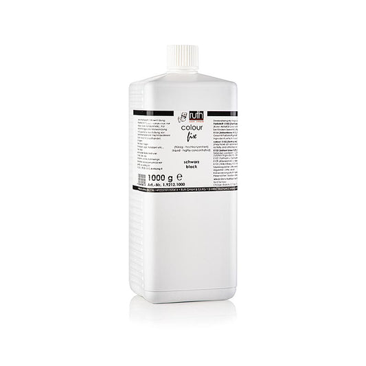 Colorant alimentaire noir liquide hautement concentré Ruth 9812, résistant à la chaleur jusqu'à 150°C, idéal pour colorer le sucre, la pâte d'amande, le fondant, les confiseries et les gâteaux