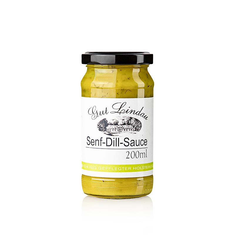 Sauce à la moutarde et à l'aneth, 200 ml - Sauce classique pour le saumon, le saumon fumé, le poisson, les œufs, la volaille, les viandes blanches, le fromage, la charcuterie et les sauces à salade