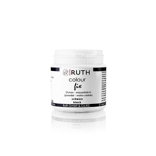 Colorant alimentaire noir en poudre soluble dans l'eau de Ruth, spécialement adapté aux travaux de sucre et à la coloration du massepain et du fondant Peut également être utilisé avec un aérographe