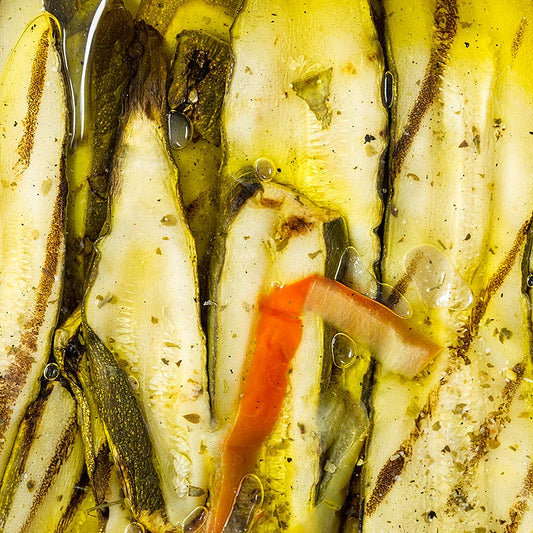 Courgettes marinées, grillées, à l'huile de tournesol, 1 kg