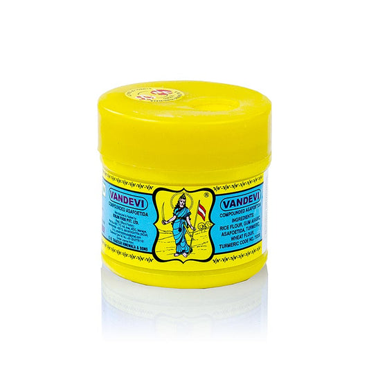 Condiment asant moulu pour la cuisine indienne, odeur d'ail mariné, goût amer et musqué, convient aux légumes, poissons et sauces, augmente l'arôme des plats