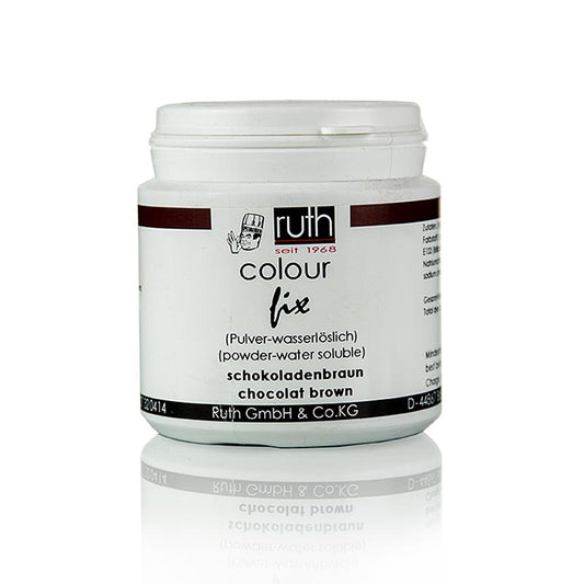 Colorant alimentaire en poudre, brun chocolat, soluble dans l'eau, 9111, Ruth, 50 g convient pour les travaux de sucre et la coloration du massepain et du fondant