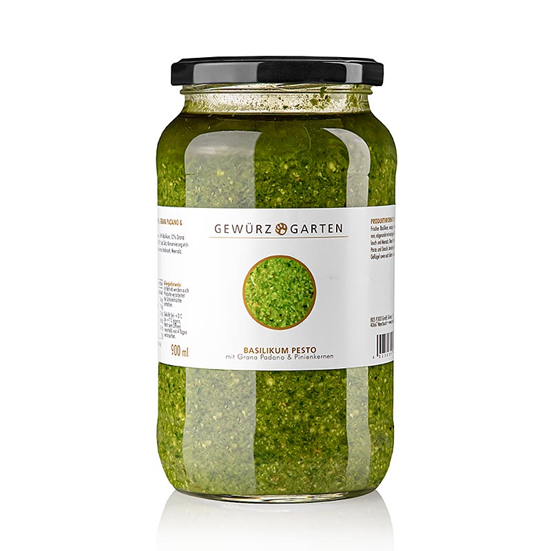 Pesto au basilic avec pignons de pin, grana padano, convient pour les pâtes et les plats de légumes Vainqueur du grand test FAZ - Pesto 2015
