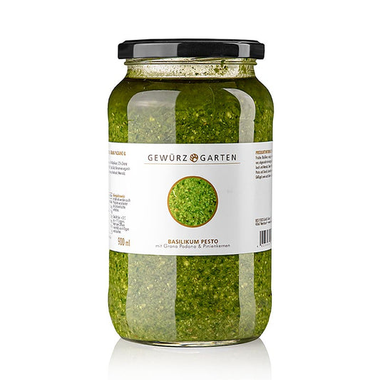 Pesto au basilic avec pignons de pin, grana padano, convient pour les pâtes et les plats de légumes Vainqueur du grand test FAZ - Pesto 2015