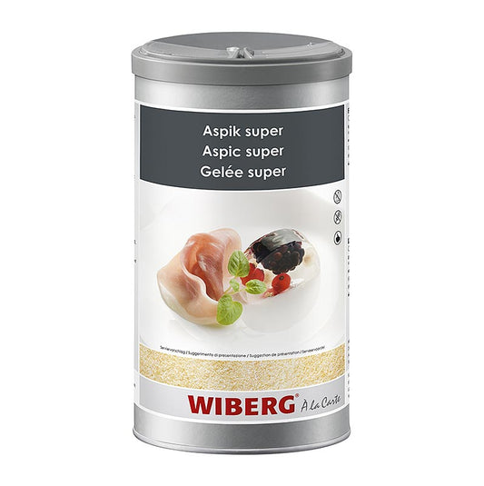 Wiberg Aspik Super, gélatine aromatisée, pour 18 litres, 910 g - gélatine aromatisée polyvalente pour la préparation de gelées claires, de sauces et de soupes, parfaite pour la préparation de plats impressionnants dans la cuisine professionnelle ou pour les cuisiniers amateurs qui aiment expérimenter