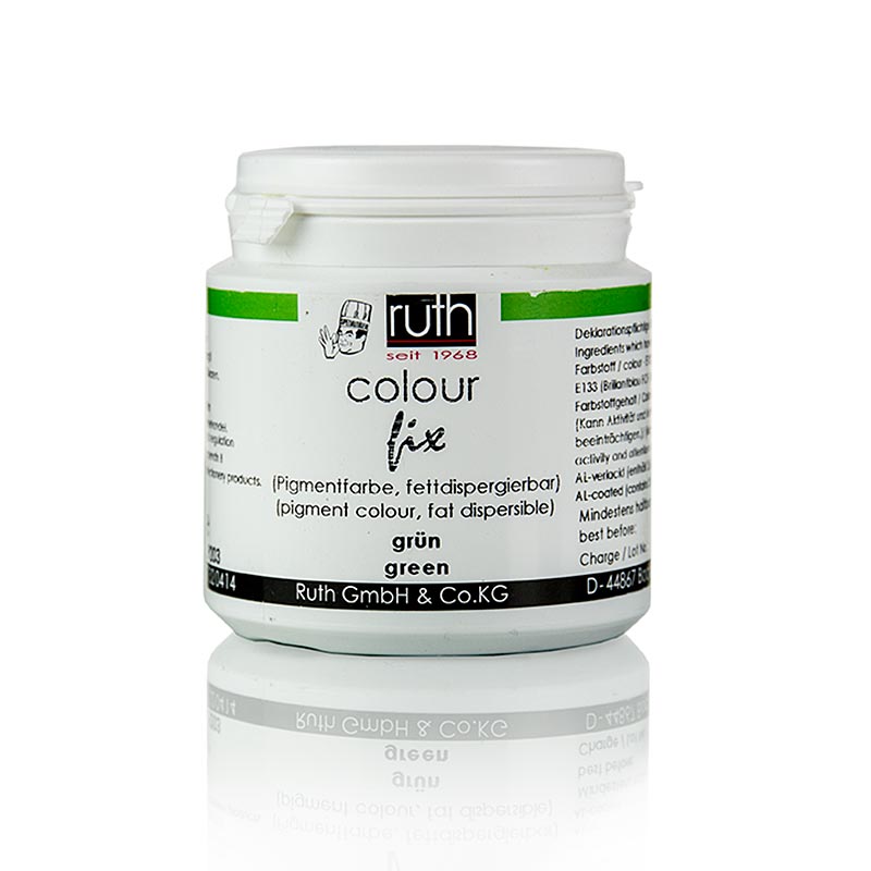 Pigment vert en poudre liposoluble pour la coloration des masses décoratives et du chocolat blanc, 20 g Uniquement pour la fabrication industrielle de produits alimentaires