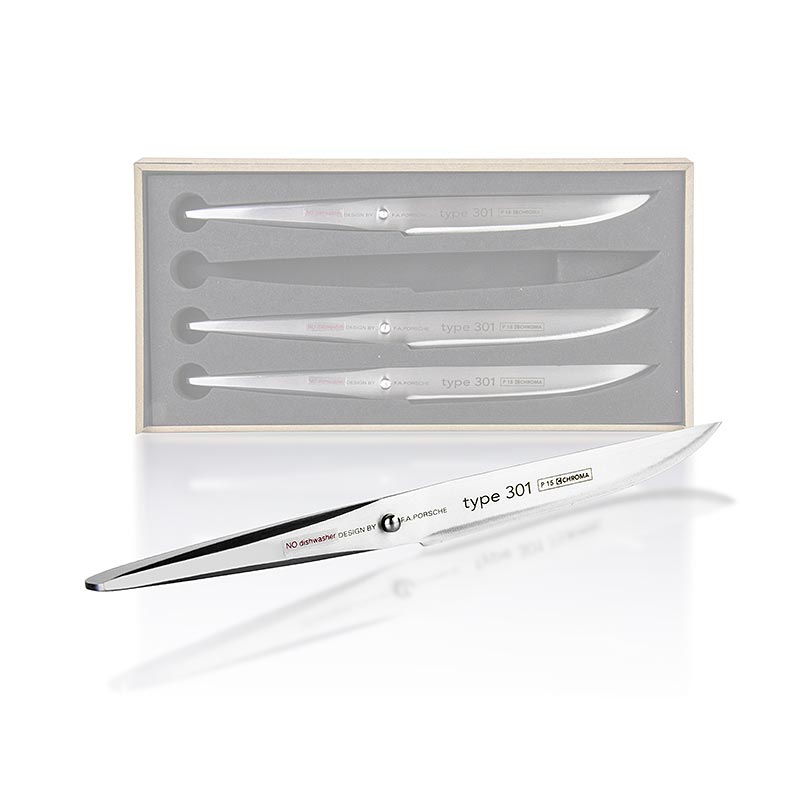 Chroma type 301 P-16 Steak knives Set, 4 x P-15, 4 tlg - A 4-piece set of Chroma type 301 P-16 steak knives