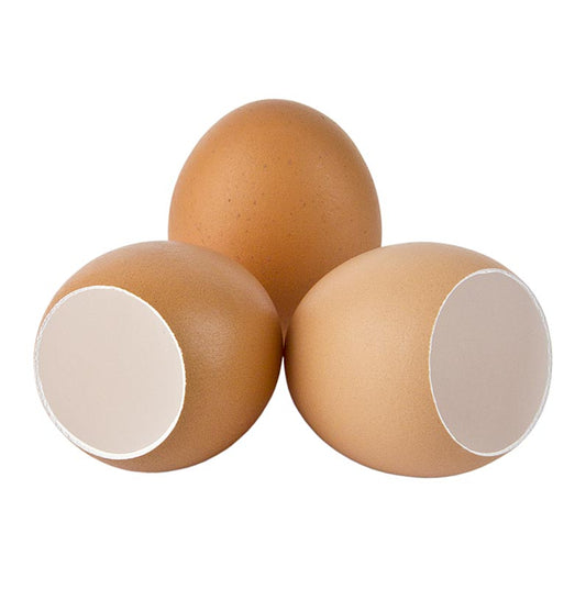 Coquilles d'œufs vides, brunes, à remplir, 120 pcs - hygiéniquement parfaites, adaptées aux farces sucrées ou salées, variante attrayante pour les desserts ou les intermèdes dans un menu
