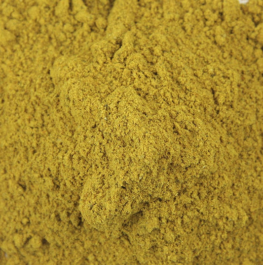 Raz el Hanout - Mélange d'épices pour couscous, 1 kg : un mélange d'épices nord-africain composé de gingembre, de curcuma, de cumin, de piment, de cardamone, de poivre noir et blanc et de coriandre, au goût légèrement sucré.