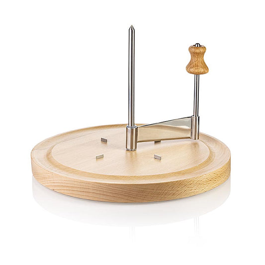 Girolle en bois clair de Kela, convient pour le fromage Tête de Moine, stable et durable