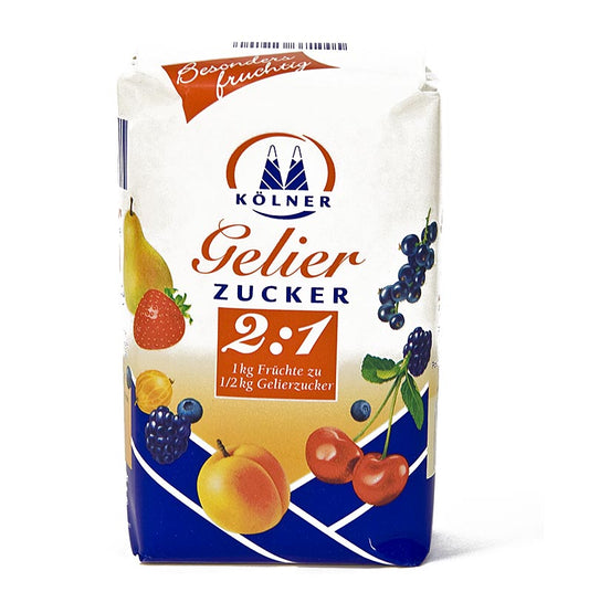 Paquet de 500 g de sucre gélifiant 2:1, idéal pour la fabrication de marmelades et de confitures, 1 kg de fruits donne 0,5 kg de produit sucré