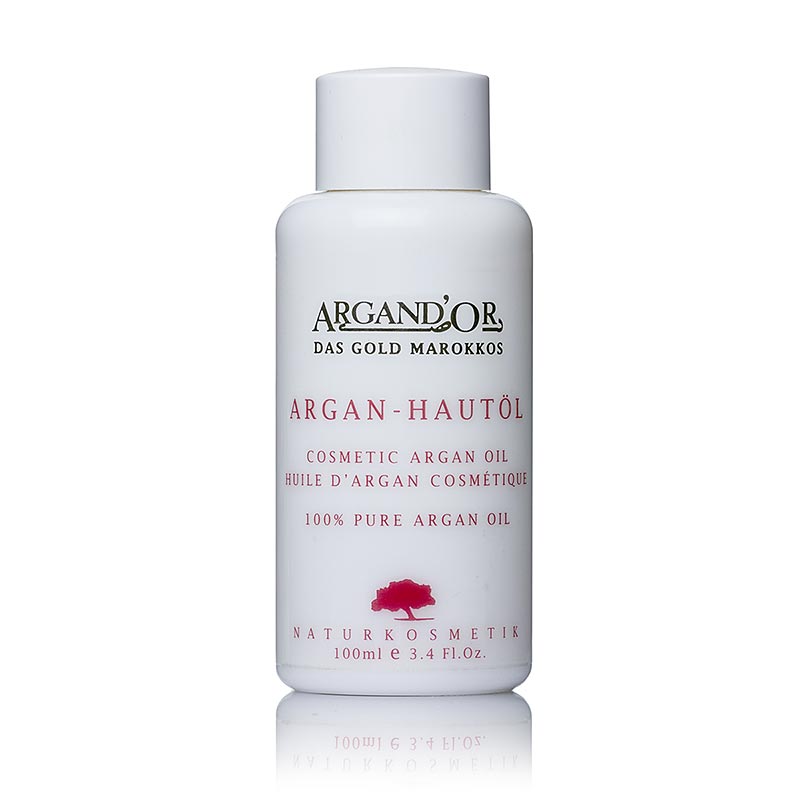 Huile d'argan pour les soins de la peau, filtrée, extraite traditionnellement au Maroc, 100 ml : huile d'argan pour la peau hydratante et stimulant la circulation sanguine pour la régénération naturelle et l'amélioration de la tonicité du visage, du cou, du décolleté, de la poitrine et des fesses.