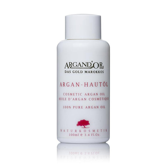 Huile d'argan pour les soins de la peau, filtrée, extraite traditionnellement au Maroc, 100 ml : huile d'argan pour la peau hydratante et stimulant la circulation sanguine pour la régénération naturelle et l'amélioration de la tonicité du visage, du cou, du décolleté, de la poitrine et des fesses.