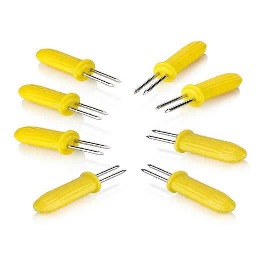 Supports pour épis de maïs, 8 pièces, à insérer facilement dans les épis de maïs grillés, pour le plaisir de grignoter croustillant